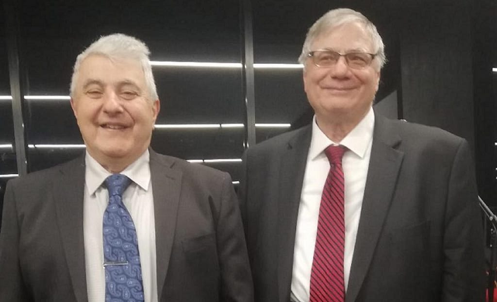 Stavros Stavridis with Prof. Konstantine Hatzidimitriou